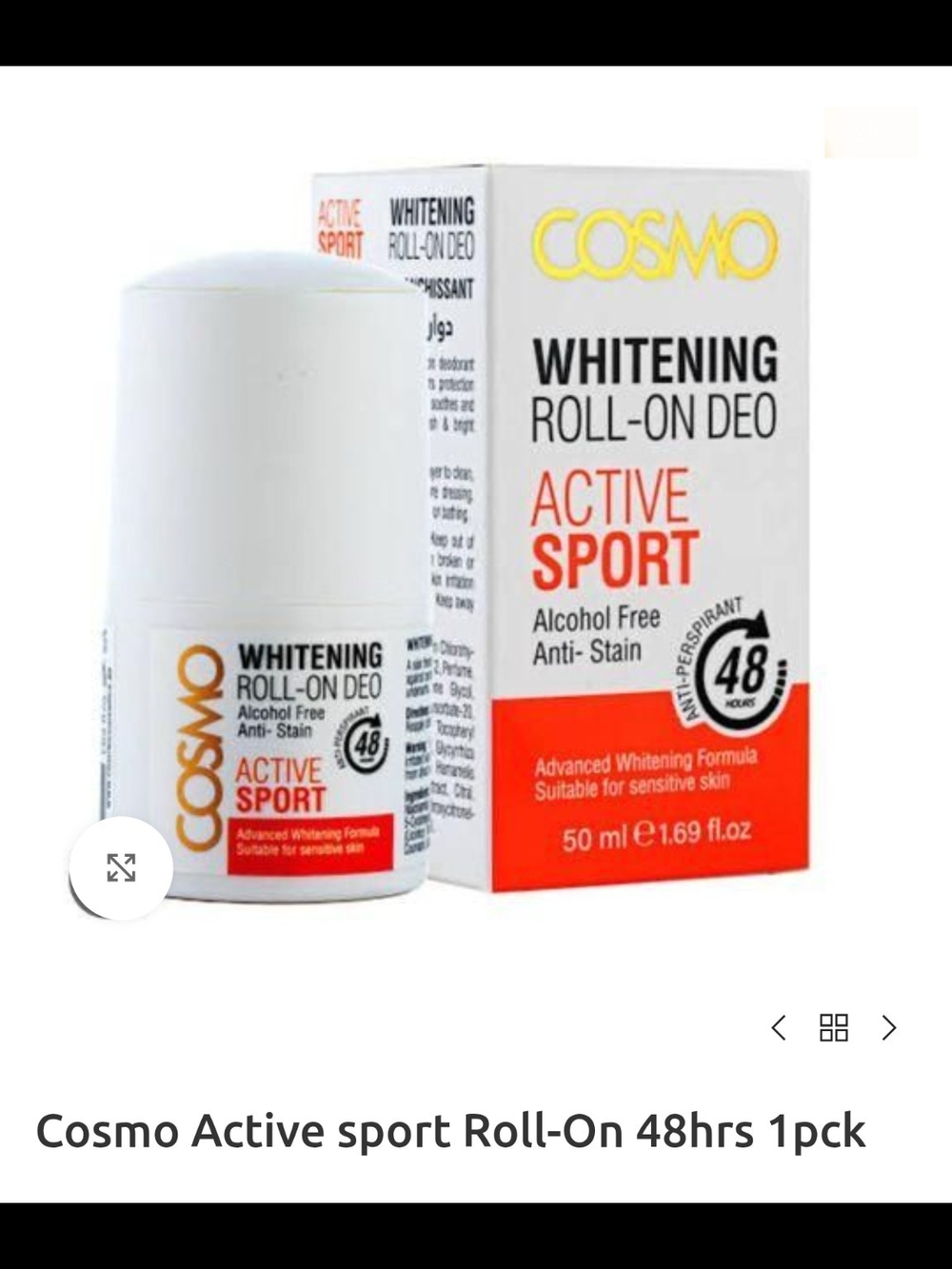 Active Sport Whitening Roll-On Deo - White/Red
